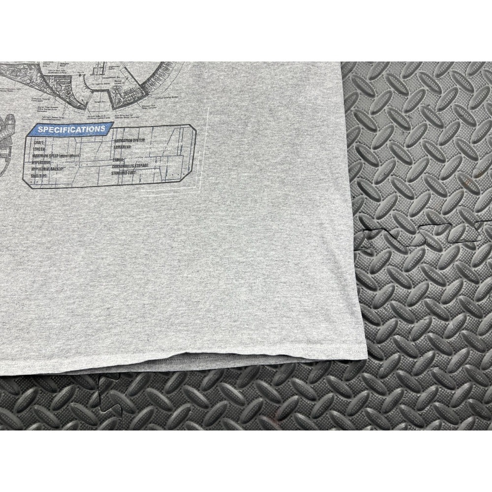 Star Wars Shirt Adult Medium Gray Millennium Falcon Film Casual Men's - Picture 5 of 12